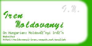 iren moldovanyi business card